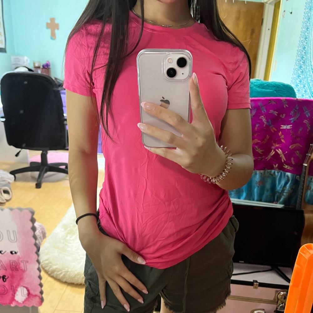 Athletic Hot Pink Asics Shirt